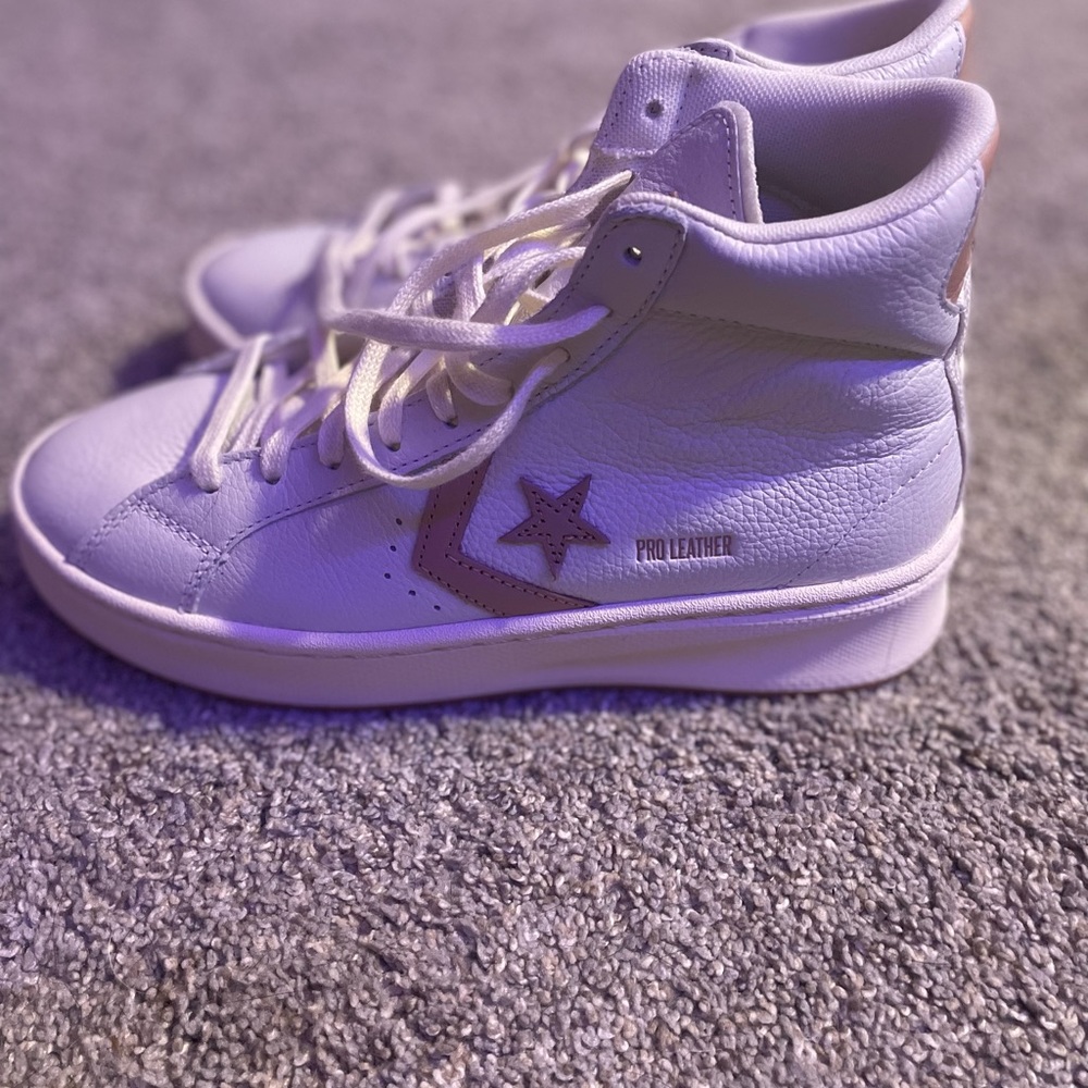 COPY - High top Converse. Pink and white. Womens size 7.5.